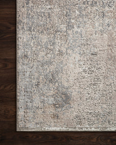 Loloi Rugs Sienne Collection Rug in Ivory, Pebble - 5.3 x 7.7 feet