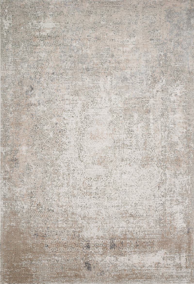 Loloi Rugs Sienne Collection Rug in Ivory, Pebble - 2.6 x 12 feet