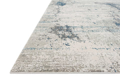 Loloi Rugs Sienne Collection Rug in Ivory, Ocean - 2.6 x 10 feet