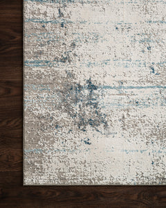 Loloi Rugs Sienne Collection Rug in Ivory, Ocean - 5.3 x 7.7 feet