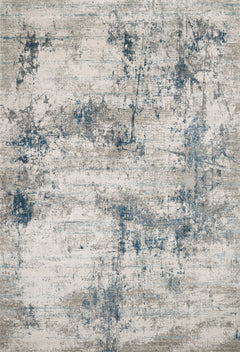 Loloi Rugs Sienne Collection Rug in Ivory, Ocean - 2.6 x 12 feet