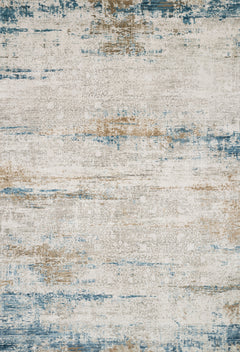 Loloi Rugs Sienne Collection Rug in Ivory, Azure - 2.6 x 10 feet