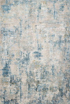 Loloi Rugs Sienne Collection Rug in Grey, Blue - 2.6 x 12 feet