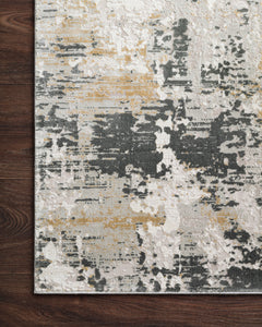 Loloi Rugs Sienne Collection Rug in Ivory, Granite - 5.3 x 7.7 feet