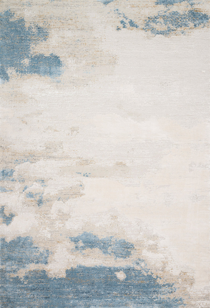 Loloi Rugs Sienne Collection Rug in Sand, Ocean - 2.6 x 10 feet