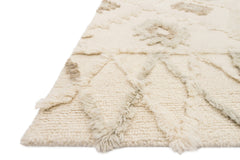 Loloi Rugs Symbology Collection Rug in Ivory, Slate - 7.8 x 9.8 feet