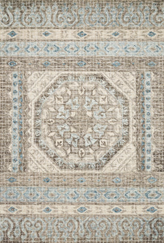 Loloi Rugs Tatum Collection Rug in Stone, Blue - 7.8 x 9.8 feet