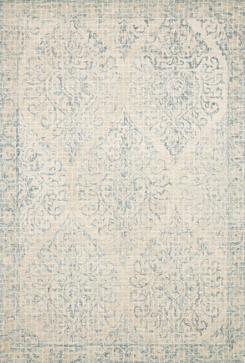 Loloi Rugs Tatum Collection Rug in Natural, Sky - 7.8 x 9.8 feet