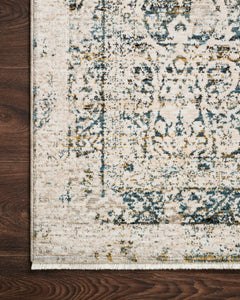 Loloi Rugs Theia Collection Rug in Natural, Ocean - 7.8 x 10 feet