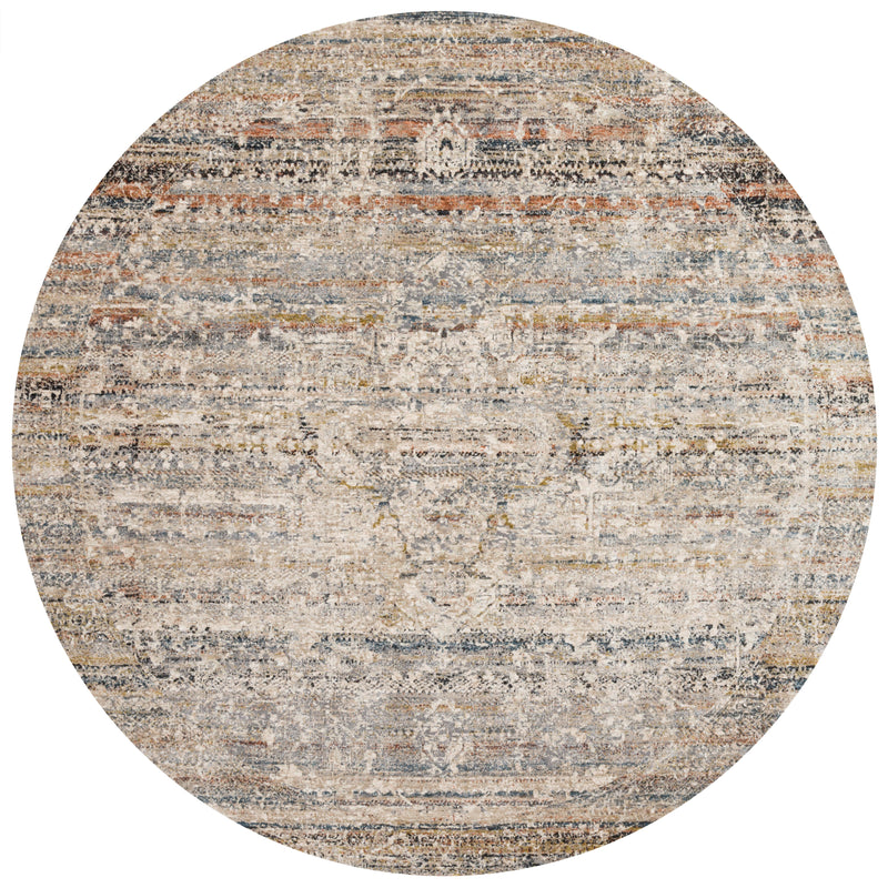 Loloi Rugs Theia Collection Rug in Taupe, Multi - 7.8 x 7.8 feet