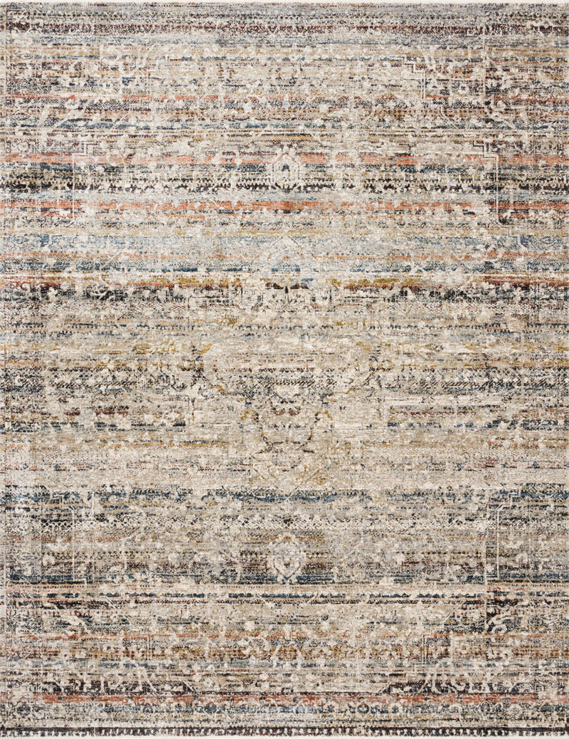 Loloi Rugs Theia Collection Rug in Taupe, Multi - 6.6 x 9.5 feet