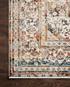 Loloi Rugs Theia Collection Rug in Taupe, Brick - 7.8 x 7.8 feet