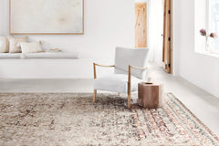 Loloi Rugs Theia Collection Rug in Taupe, Brick - 7.8 x 7.8 feet