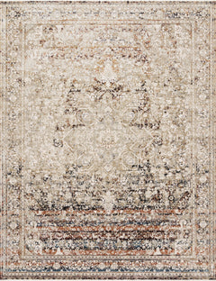 Loloi Rugs Theia Collection Rug in Taupe, Brick - 7.8 x 7.8 feet