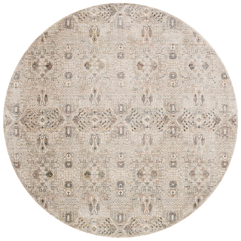 Loloi Rugs Theia Collection Rug in Granite, Ivory - 7.8 x 7.8 feet