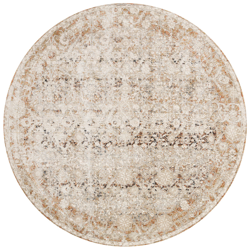 Loloi Rugs Theia Collection Rug in Natural, Rust - 7.8 x 7.8 feet