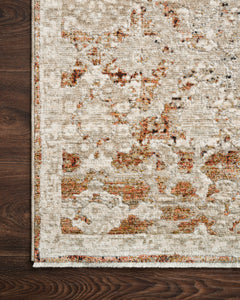 Loloi Rugs Theia Collection Rug in Natural, Rust - 7.8 x 10 feet