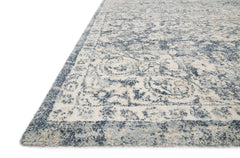 Loloi Rugs Theory Collection Rug in Ivory, Blue - 9.5 x 13 feet