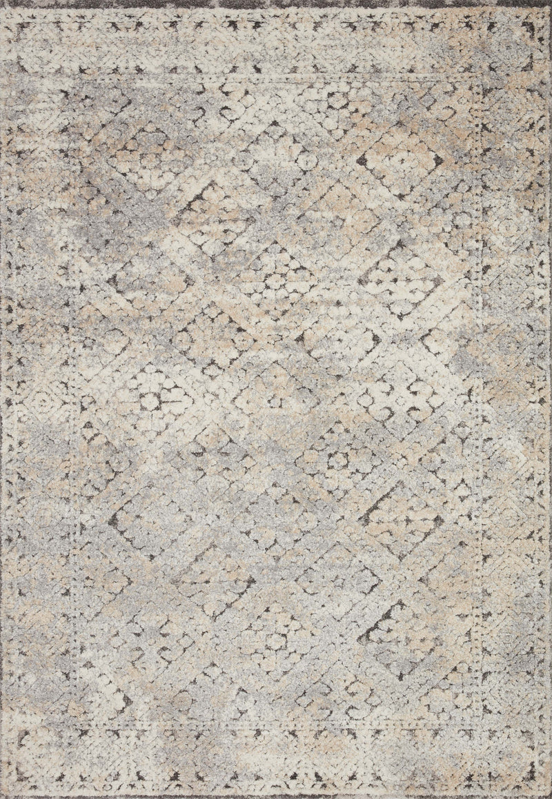 Loloi Rugs Theory Collection Rug in Grey, Sand - 7.8 x 10.8 feet