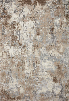 Loloi Rugs Theory Collection Rug in Dove, Bark - 9.5 x 13 feet