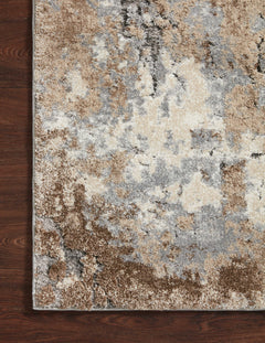 Loloi Rugs Theory Collection Rug in Dove, Bark - 9.5 x 13 feet