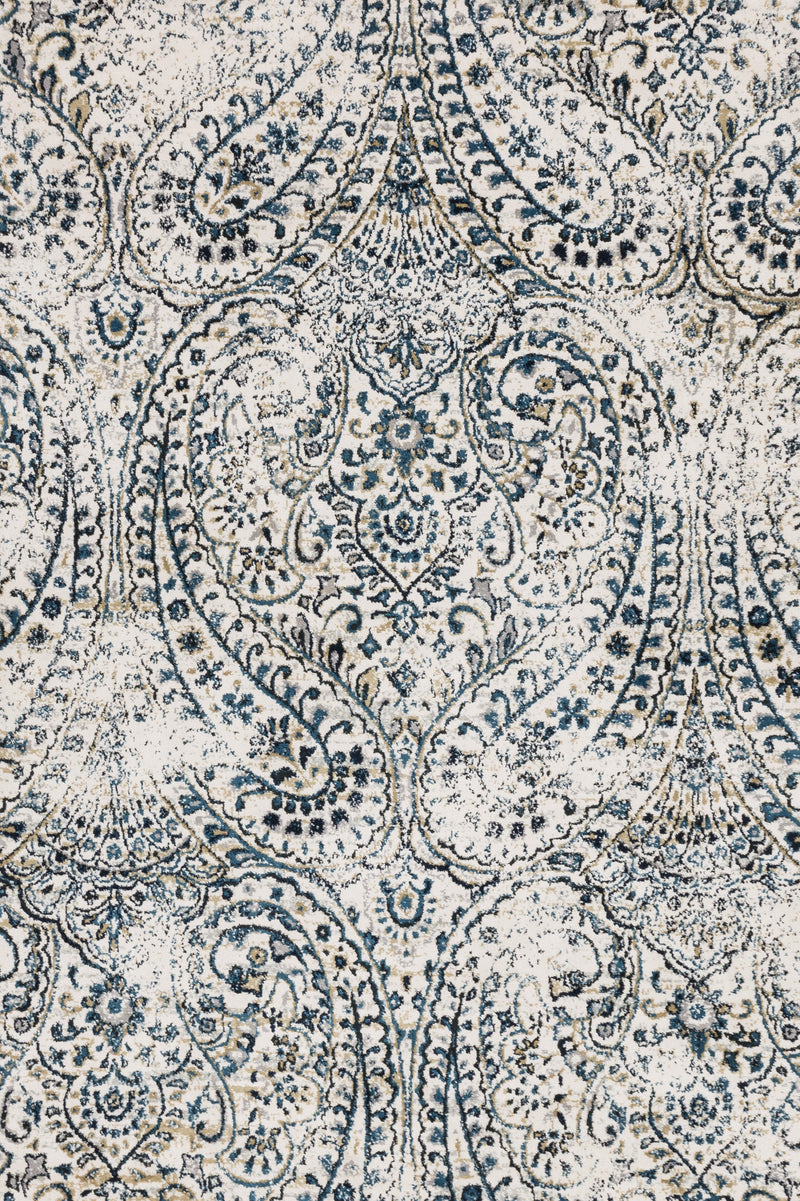 Loloi Rugs Torrance Collection Rug in Ivory, Indigo - 6.6 x 9.2 feet