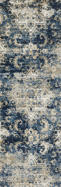 Loloi Rugs Torrance Collection Rug in Navy, Ivory - 7.8 x 10.8 feet