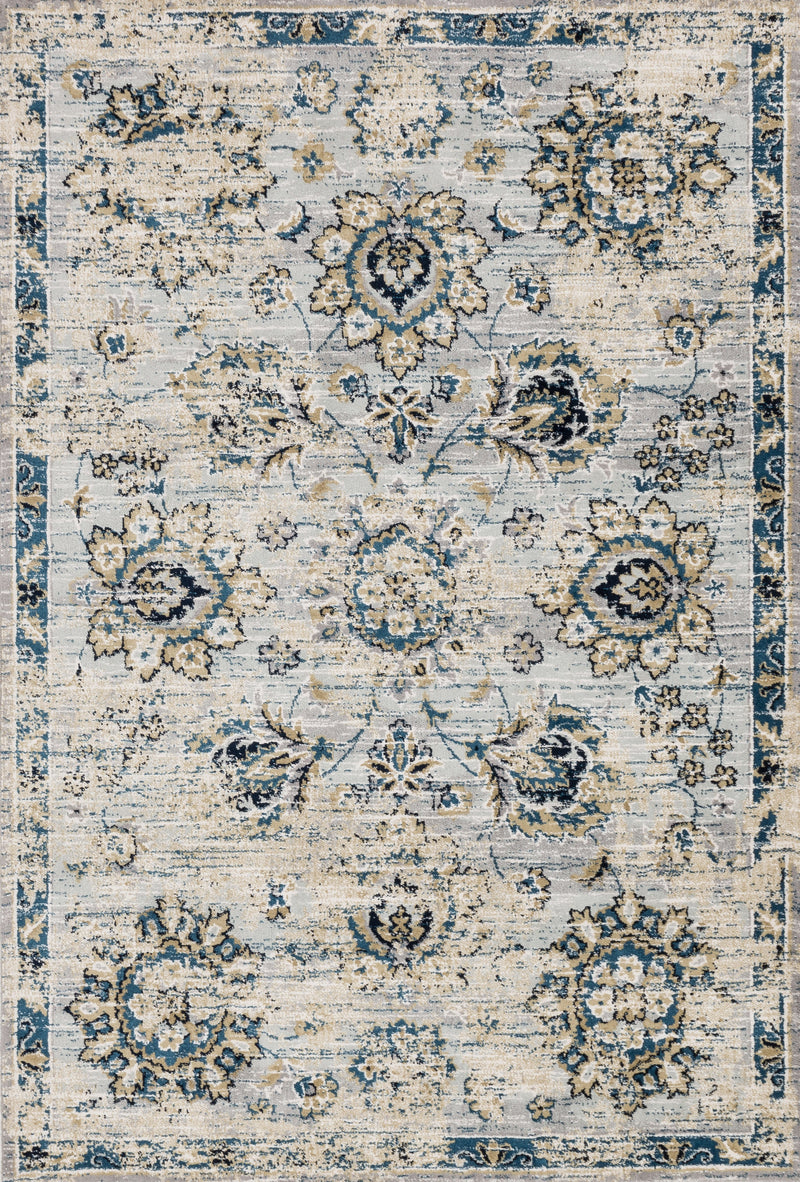 Loloi Rugs Torrance Collection Rug in Grey, Navy - 6.6 x 9.2 feet