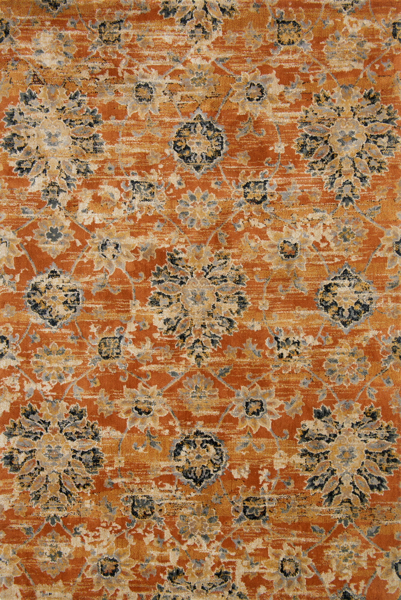 Loloi Rugs Torrance Collection Rug in Rust - 6.6 x 9.2 feet