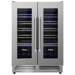 Thor Kitchen Package - 36 in. Natural Gas Range, Range Hood, Refrigerator, Dishwasher, Wine Cooler, AP-LRG3601U-TRH-3