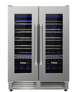 Thor Kitchen Package - 30 in. Propane Gas Burner/Electric Oven Range, Range Hood, Refrigerator, Dishwasher, Wine Cooler, AP-HRD3088ULP-4