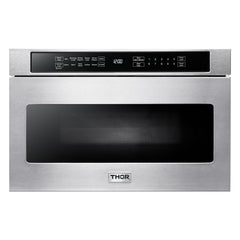 Thor Kitchen Appliance Package - 30 inch Electric Range, Microwave Drawer, Counter-Depth Refrigerator, Dishwasher, AP-HRE3001-6