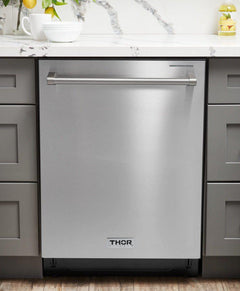 Thor Kitchen Appliance Package - 36 In. Gas Rangetop, Range Hood, Wall Oven, Refrigerator, Dishwasher, AP-HRT3618U-4