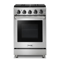 Thor Kitchen Appliance Package - 24 in. Gas Range and Range Hood, AP-LRG2401U