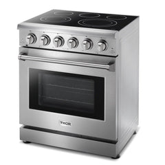 Thor Kitchen Package - Professional 30 inch Electric Range, Range Hood, Counter-Depth Refrigerator, Dishwasher, AP-HRE3001-3