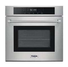 Thor Kitchen Appliance Package - 30 in. Wall Oven, 36 In. Cooktop, Range Hood, Refrigerator with Water and Ice Dispenser, Dishwasher, AP-HEW3001-DC-36-3