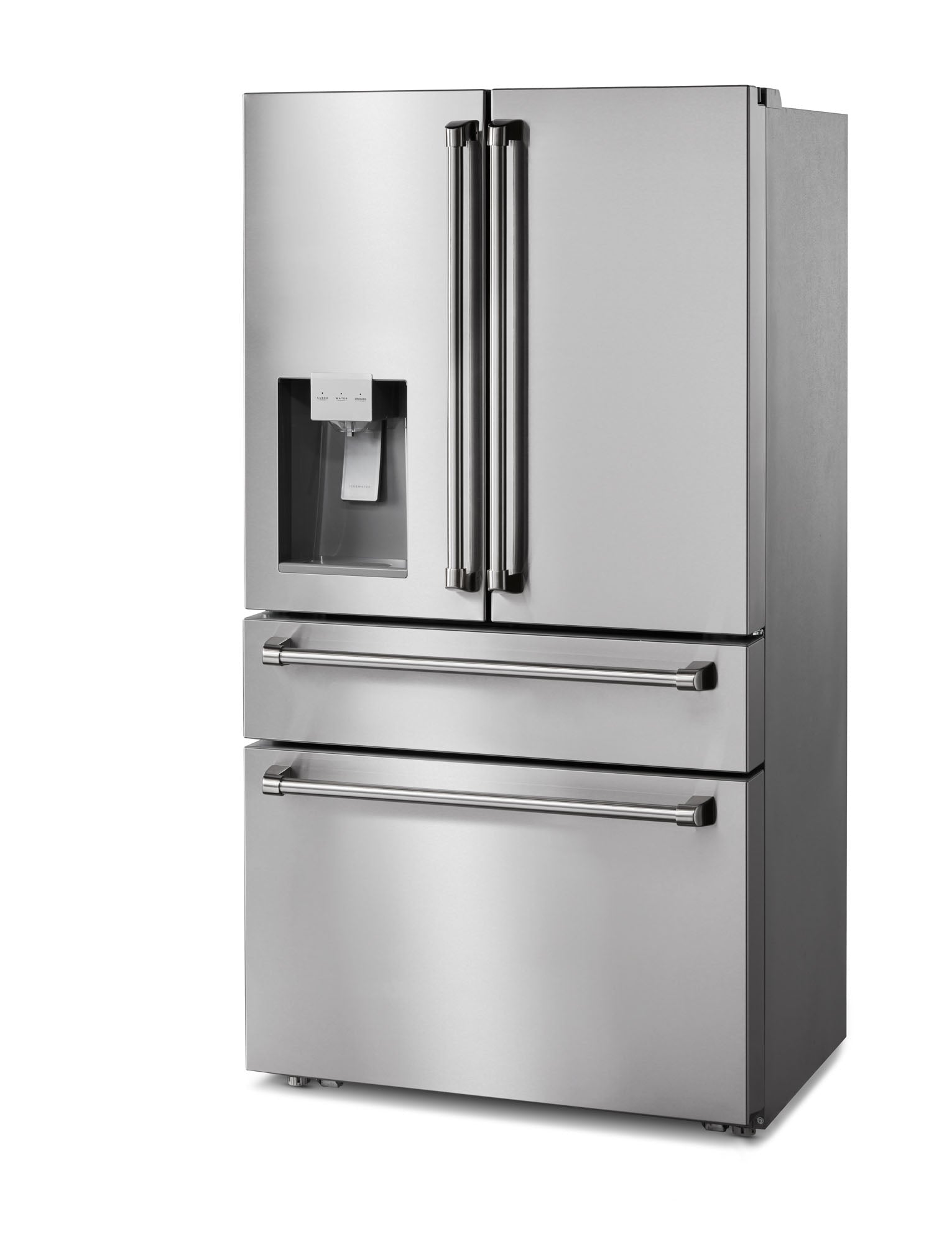 Thor Kitchen Appliance Package - 36 In. Propane Gas Burner/Electric Oven Range, Range Hood, Dishwasher, Refrigerator with Water and Ice Dispenser, AP-HRD3606ULP-10
