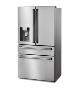 Thor Kitchen Package - 36 in. Gas Range, Range Hood, Refrigerator with Water and Ice Dispenser, Dishwasher, AP-LRG3601U-10