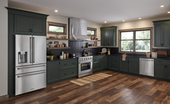 Thor Kitchen Package - 36 in. Gas Range, Range Hood, Refrigerator with Water and Ice Dispenser, Dishwasher, AP-LRG3601U-10