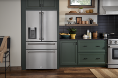 Thor Kitchen Package - Professional 30 inch Electric Range, Range Hood, Counter-Depth Refrigerator with Water and Ice Dispenser, Dishwasher, AP-HRE3001-10