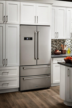 Thor Kitchen Appliance Package - 36 In. Gas Rangetop, Range Hood, Wall Oven, Refrigerator, Dishwasher, AP-HRT3618U-4