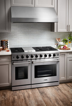 Thor Kitchen Bundle - 48 in. Gas Range, Range Hood, Microwave Drawer, AB-LRG4807U-W-4