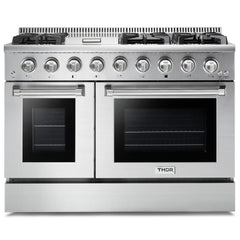 Thor Kitchen Appliance Bundle - 48 In. Gas Range in 5 Piece Kitchen Bundle, AB-HRG4808U-4