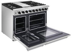 Thor Kitchen Bundle - 48 in. Gas Range, Range Hood, Dishwasher, Refrigerator, AB-LRG4807U-W-2