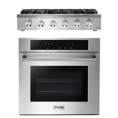 Thor Kitchen Appliance Package - 36 In. Gas Rangetop and Wall Oven, AP-HRT3618U-8