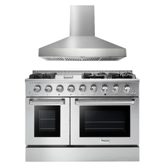 Thor Kitchen Appliance Package - Professional 48 in. Propane Gas Range, Range Hood, AP-HRG4808ULP-W