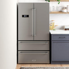 Thor Kitchen Package - 36 In Gas Range, Range Hood, Refrigerator, Dishwasher, Wine Cooler, AP-LRG3601U-W-3