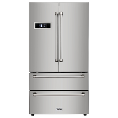 Thor Kitchen Package - 30 in. Gas Burner/Electric Oven Range, Range Hood, Refrigerator, Dishwasher, Wine Cooler, AP-HRD3088U-4