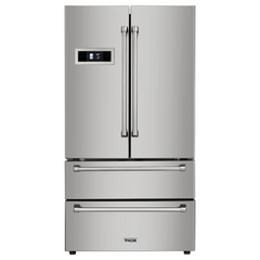 Thor Kitchen Appliance Set - 36 in. Natural Gas Range, Range Hood, Refrigerator, Dishwasher & Wine Cooler, AS-HRG3618U-4