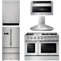 Thor Kitchen Appliance Package 48 in. Propane Gas Range, Range Hood, Refrigerator, Dishwasher, Microwave Drawer, AP-HRG4808ULP-W-5